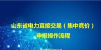 【圖解】山東省電力直接交易（集中競(jìng)價(jià)）申報(bào)操作流程