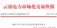 云南9月電力市場化交易快報 省內(nèi)<font color=