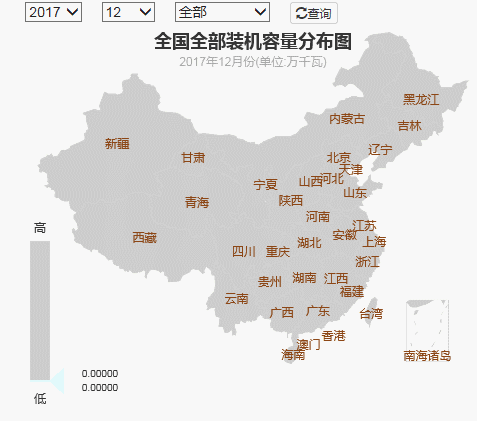 2017年全國電力發(fā)電，電力裝機版圖
