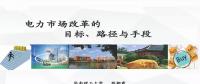電力市場改革的目標、路徑與手段