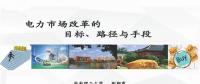PPT | 電力市場改革的目標、路徑與手段