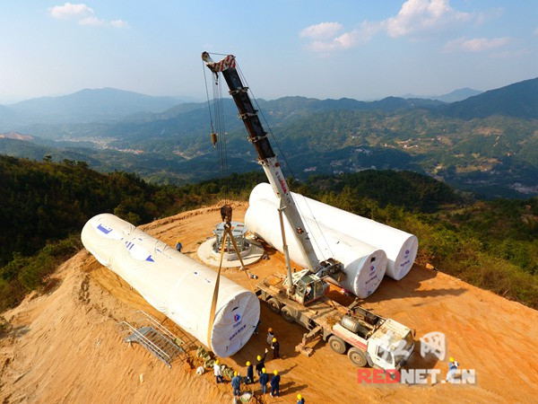 雙峰紫云山風(fēng)電項目進入設(shè)備安裝階段 總投資4.5億元
