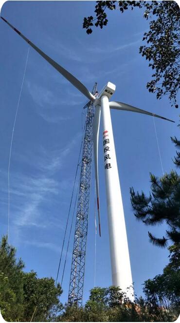 國投在桂第一個新能源項目首臺風(fēng)機樹立！