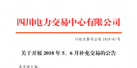四川2018年5、6月補(bǔ)充交易7月5日展開（附時間安排）