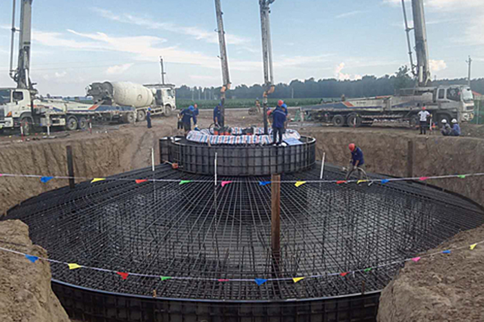 河南開封通許49.5兆瓦風(fēng)電項(xiàng)目首臺風(fēng)機(jī)基礎(chǔ)澆筑完成