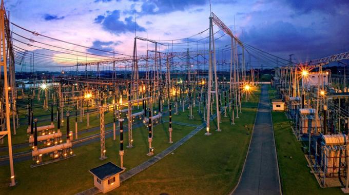 羅洞站主變場(chǎng)地傍晚景觀