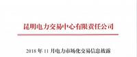 云南2018年11月電力市場化交易信息披露