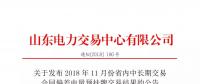 山東電力交易中心日前發(fā)布了《關(guān)于發(fā)布2018年11月份省內(nèi)中長(zhǎng)期交易合同偏差電量預(yù)掛牌交易結(jié)果的公告》